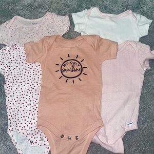 3-6mo Gerber Pink Bodysuit One Piece